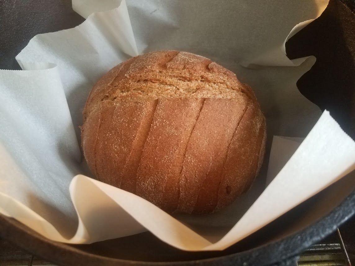 Dutch Oven Honey Wheat Bread